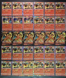 30*Lot Pokemon TCG S-Chinese All Holo with 3 different Charizard RR 004/127 JL89 - Image 1