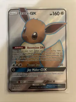 Pokemon TCG Eevee GX SM242 Black Star Promo Full Art Rare Edge Issue - Image 1