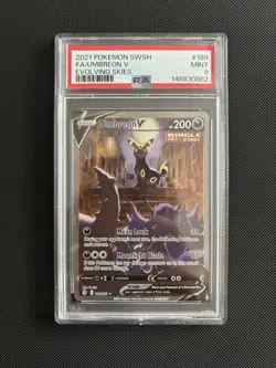 Umbreon V 189/203 Pokemon Evolving Skies - PSA 9 Mint - Image 1