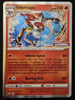 Infernape 288/S-P Indonesian Indomaret Stamped Promo Holo Pokemon TCG 2022 NM - Image 1