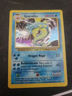 Gyarados 6/102 Holo Rare Base Set Pokemon Card WOTC - Image 1