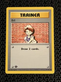 Bill 91/102 1st Edition Base Set Pokemon 1999 - Image 1