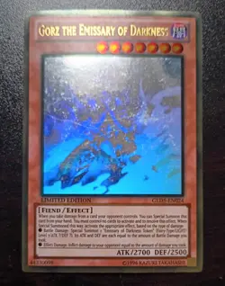 Yu-Gi-Oh! Ghost Rare Gorz the Emissary of Darkness GLD5-EN024 - Image 2
