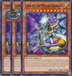 Yugioh! 3x Lord of the Missing Barrows MP25-EN383 Common 1st Ed NM - Image 1