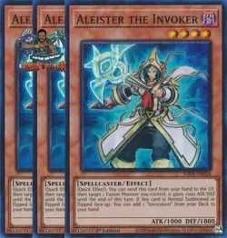 Yugioh! 3x Aleister the Invoker Alt Art RA04-EN024 Ultra Rare 1st Ed NM - Image 1