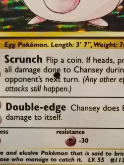 1999 POKEMON BASE SET UNLIMITED BLACK DOT ERROR #3 CHANSEY HOLO PSA 8 (2 Higher) - Image 2