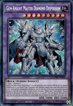 Gem-Knight Master Diamond Dispersion - Secret Rare 1st Ed. BLMM-EN020 NM YuGiOh - Image 1