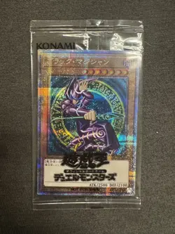 YuGiOh Dark Magician Prismatic Secret Rare PSEC-JP002 Sealed with Letter Promo - Image 1