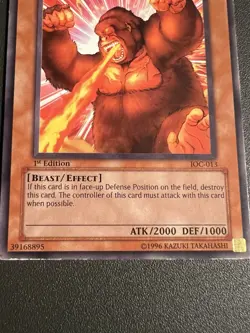 Yugioh x1 Berserk Gorilla IOC-013 1st Edition Rare MP - Image 3