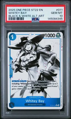 One Piece - Ace & Newgate Deck - Whitey Bay ST22-011 Black & White - PSA 10 - Image 1