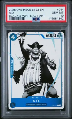 One Piece - Ace & Newgate Deck - A.O. ST22-014 Black & White Alt Art - PSA 10 - Image 1