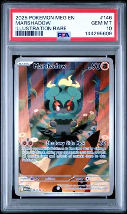 2025 POKEMON MEG EN-MEGA EVOLUTION 146 MARSHADOW ILLUSTRATION RARE - PSA 10 - Image 1