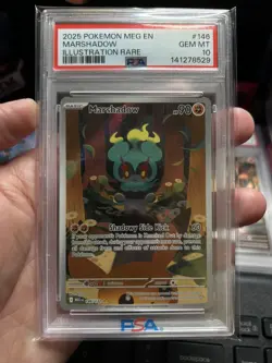 2025 Pokemon Meg EN-Mega Evolution Marshadow Illustration Rare PSA 10 #146 🔥 - Image 1
