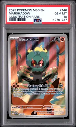 2025 POKEMON MEG EN-MEGA EVOLUTION ILLUSTRATION RARE #146 MARSHADOW PSA 10 - Image 3
