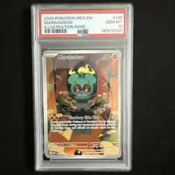 2025 POKEMON MEG EN-MEGA EVOLUTION ILLUSTRATION RARE #146 MARSHADOW PSA 10 - Image 1