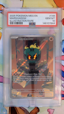 2025 POKEMON MEG EN-MEGA EVOLUTION 146 MARSHADOW ILLUSTRATION RARE - PSA 10 - Image 1