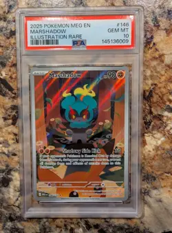 2025 POKEMON MEG EN-MEGA EVOLUTION ILLUSTRATION RARE #146 MARSHADOW PSA 10 - Image 1