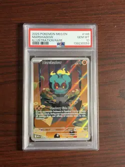 2025 POKEMON MEG EN-MEGA EVOLUTION ILLUSTRATION RARE #146 MARSHADOW PSA 10 - Image 1