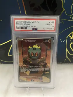 2025 POKEMON MEG EN-MEGA EVOLUTION ILLUSTRATION RARE #146 MARSHADOW PSA 10 - Image 1