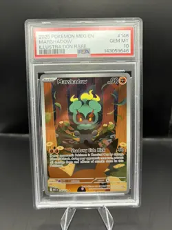 PSA 10 2025 POKEMON MEG EN-MEGA EVOLUTION ILLUSTRATION RARE #146 MARSHADOW - Image 1