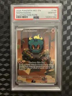 2025 POKEMON MEG EN-MEGA EVOLUTION ILLUSTRATION RARE #146 MARSHADOW PSA 10 - Image 1