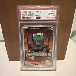 2025 POKEMON MEG EN-MEGA EVOLUTION ILLUSTRATION RARE #146 MARSHADOW PSA 10 - Image 1