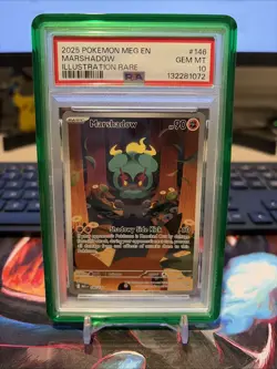 2025 POKEMON MEG EN-MEGA EVOLUTION ILLUSTRATION RARE #146 MARSHADOW PSA 10 - Image 1