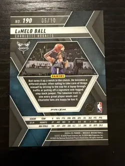 2024-25 Panini Mosaic LaMelo Ball Spectris Gold FOTL Mosaic #/10 Hornets - Image 2