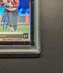 J.K. DOBBINS Rookie Auto 2020 Optic Black Pandora Holo Prizm PSA 9 Mint SP/25 RC - Image 5