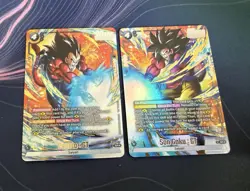 DBS Vegeta GT FB09-117 & Son Goku GT FB09-100 SR ALT ART Foil - Dual Evolution - Image 1