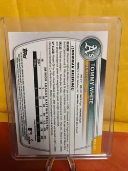 TOMMY WHITE 2025 Bowman Chrome 1st True Blue Refractor /150 Athletics #BCP-251 - Image 2