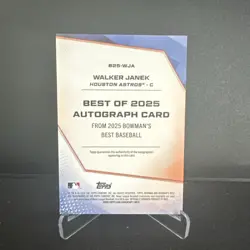 Topps Bowman’s Best 2025 Rookie Auto Purple Walker Janek Astros #54 /75 - Image 2
