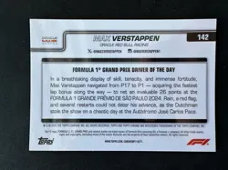 2025 Topps Chrome F1 Max Verstappen Teal Refractor /299 Red Bull 142 Grand Prix - Image 2