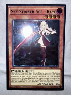 Yugioh Misprint Sky Striker Ace - Raye OP20-EN002 Ultimate Rare NM Foil Shift - Image 1
