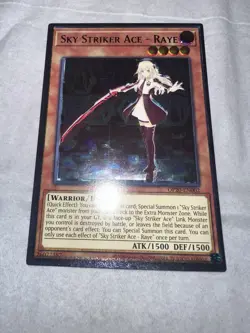 Yugioh Misprint Sky Striker Ace - Raye OP20-EN002 Ultimate Rare NM Foil Shift - Image 2