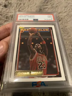 1992 Topps Gold #205 Michael Jordan PSA 9 Mint Chicago Bulls 50 Pt Graded Card - Image 2