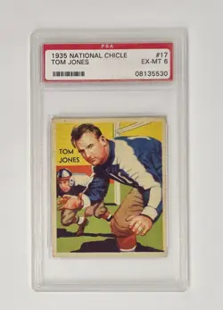 PSA GRADED 6 EX MINT VINTAGE 1935 NATIONAL CHICLE #17 TOM JONES NEW YORK GIANTS - Image 1