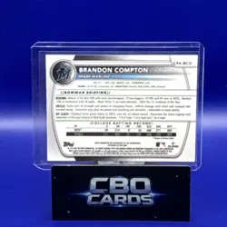 2025 Bowman Draft Sapphire Brandon Compton Auto 1st Green /99 RC Rookie #CPA-BCO - Image 3