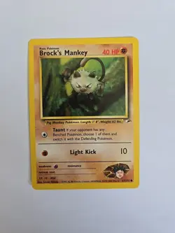 Pokemon TCG Brock's Mankey Gym Heroes 67/132 Regular Unlimited Common - Image 1