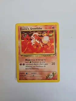 Pokemon TCG Blaine's Growlithe Gym Heroes 62/132 Regular Unlimited Common - Image 1