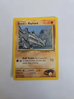 Pokemon TCG Brock's Rhyhorn Gym Heroes 70/132 Regular LP - Image 1