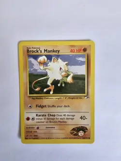 Pokemon TCG Brock's Mankey Gym Heroes 68/132 Regular Unlimited Common - Image 1