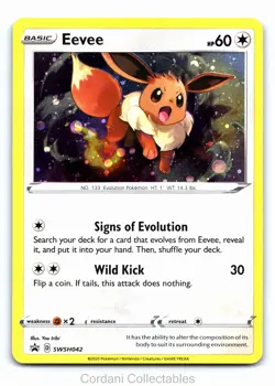 Eevee SWSH042 - SWSH Black Star Promo - Pokemon Card - Near Mint - Image 1