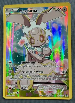 2017 Pokemon TCG Magearna XY186 Holo Black Star XY Promo; BONUS: Charjabug Card - Image 1