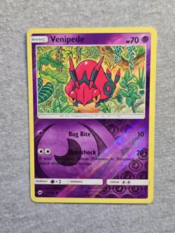 Venipede #56/147 Burning Shadows Reverse Holo Common Pokemon Card - Image 1