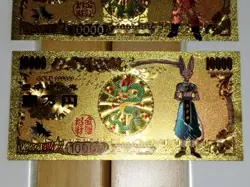 Billet Beerus Dragon Ball card carte rare Collector gold dore God Goodies Ticket - Image 1