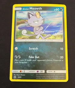 Alolan Meowth - SM43 - Holo Promo Pokemon Card Near Mint - Image 1