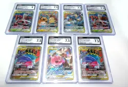 CGC Graded 2023 Chinese Pokemon Tag Team 7 Cards LOT Raichu Lucario Jigglypuff - Image 1
