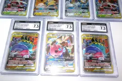 CGC Graded 2023 Chinese Pokemon Tag Team 7 Cards LOT Raichu Lucario Jigglypuff - Image 2