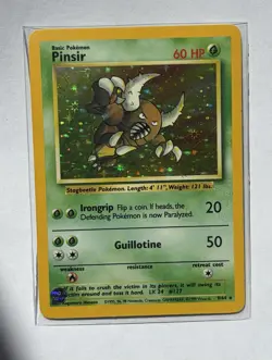 Wizards of the Coast Pinsir Jungle Holo Rare 60 HP Pokemon Card 9/64 1999 - Image 1